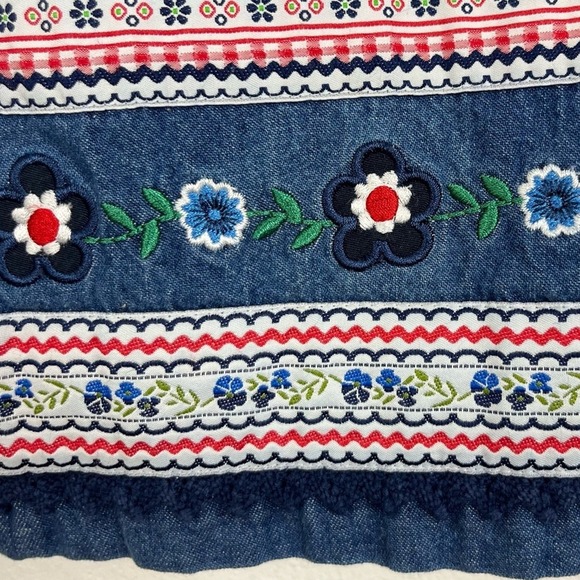 Vintage 80s 90s Bobbie Brooks Jean Jacket Embroidered Floral Cottagecore Country - Picture 7 of 10